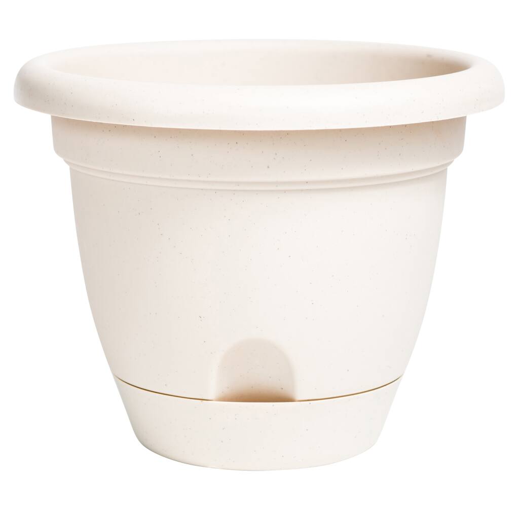 Bloem Lucca Taupe Plastic 6-inch Self-watering Planter