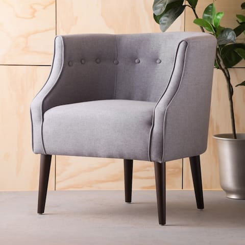 Brandi Button-tufted Fabric Club Chair by Christopher Knight Home - 27.00" W x 28.75" L x 30.50" H