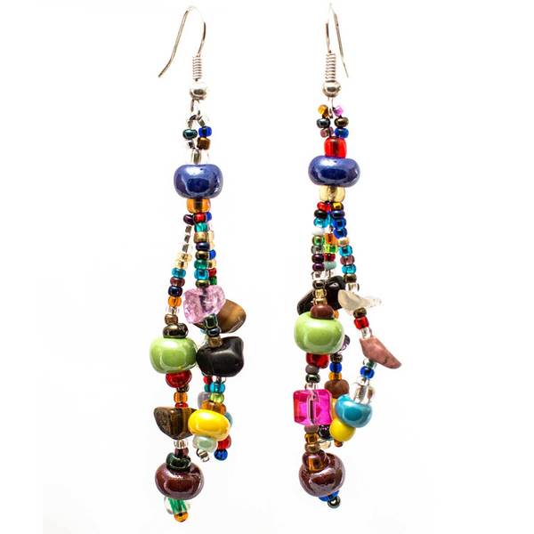 Handmade Multicolor Beaded Beach Ball Earrings Lucia S Handmade Multicolor Beaded Beach Ball Earrings Lucia X27 S Imports Guatemala