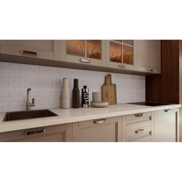 Giorbello Light Grey Porcelain 2x4 Subway Tile (16.5 Sq Ft)