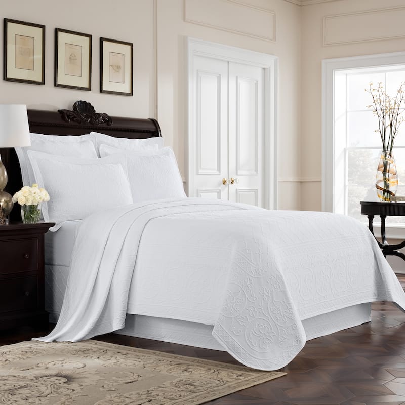 Williamsburg Richmond Cotton Bedskirt - White - King