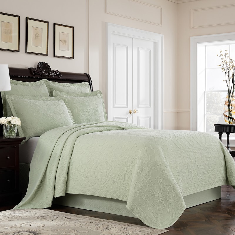 Williamsburg Richmond Cotton Bedskirt - Green - Full