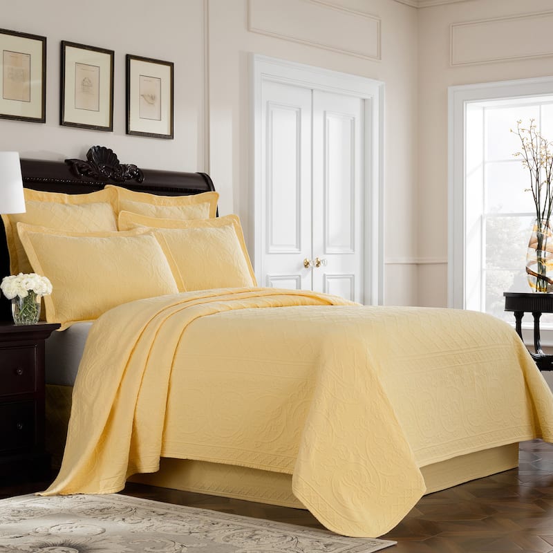 Williamsburg Richmond Cotton Bedskirt - Yellow - Queen