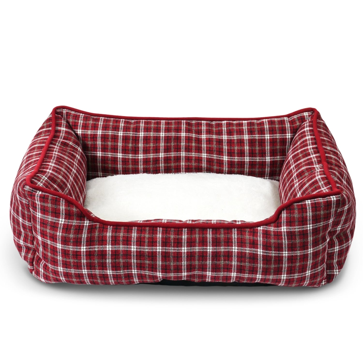 Fluffy Paws Clic Pet Plaid Bed Fits Pets Up To 25lbs Fluffy Paws Clic Pet Plaid Bed