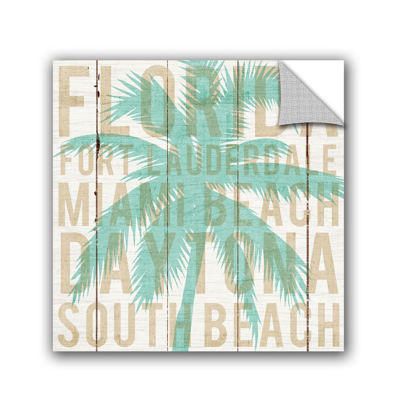 ArtAppealz Michael Mullan's Bon Voyage Florida Palm, Removable Wall Art Mural