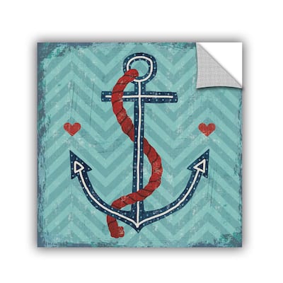 ArtAppealz Michael Mullan's Nautical Love Anchor, Removable Wall Art Mural