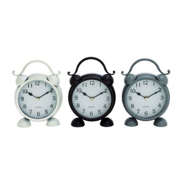 Copper Grove Chatfield Metal 6-inch-wide 9-inch-high Table Clock (Pack of 3)