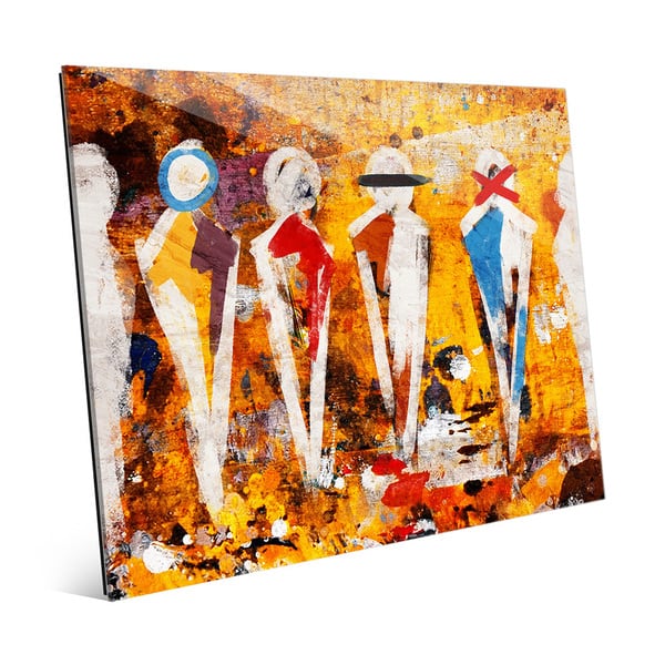 'abstract Figure Lineup' Acrylic Wall Art Print - - 14214989