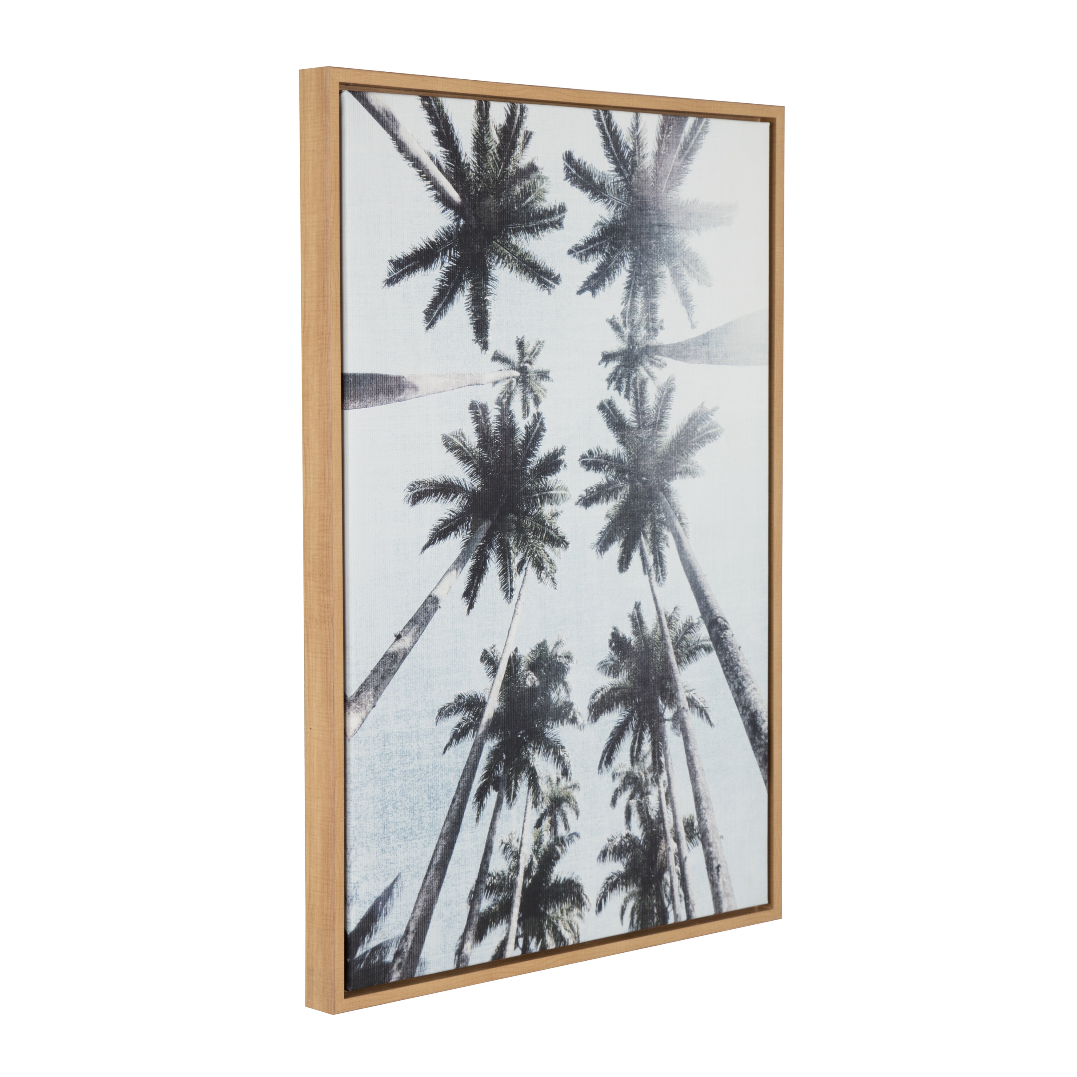 Kate and Laurel Sylvie Row of Palm Trees Framed Canvas Wall Art by Simon Te  Tai, 23x33 Natural On Sale Bed Bath  Beyond 14216528