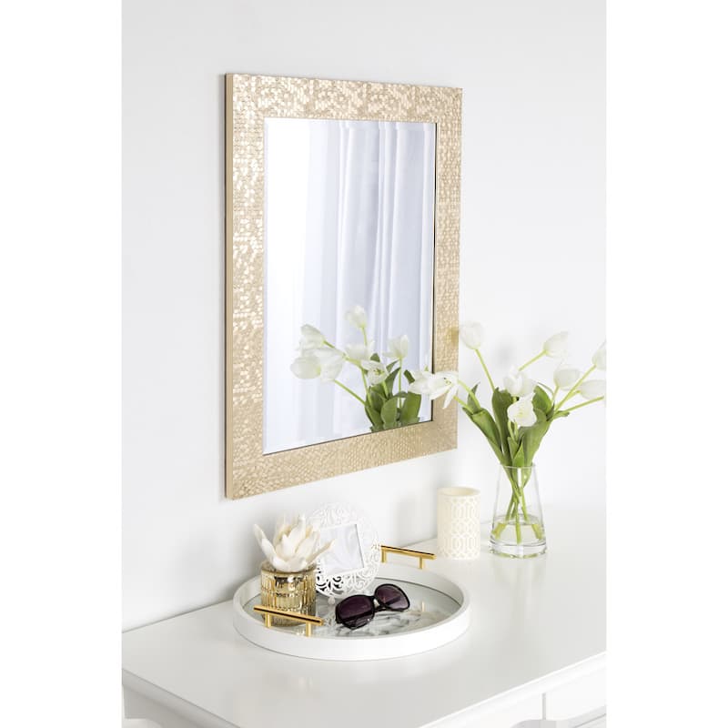 DesignOvation Coolidge Framed Wall Vanity Beveled Mirror