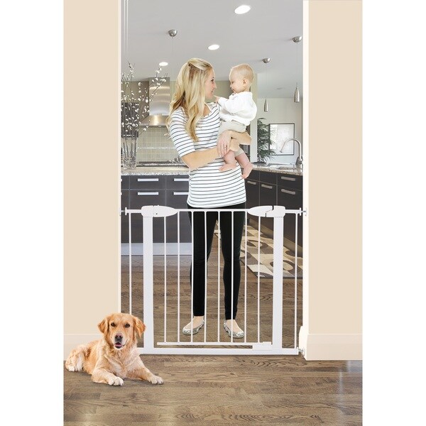 Boston 29.5-38in Auto Close Metal Baby Gate w/EZY-Check Indicator