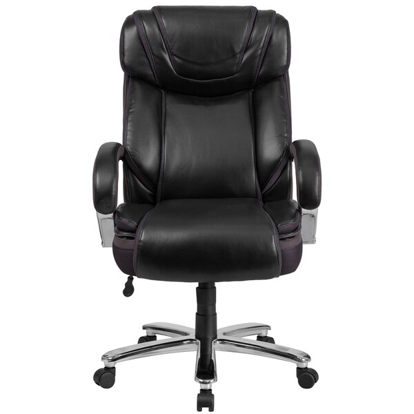 Business Industrial Chairs Stools Big Tall Black Leather Executive Office Chair Extra Wide Seat 500 Lbs Capacity Studio In Fine Fr