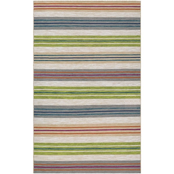 Hand Woven Villa Stripes Beige Multi Indoor Outdoor Area Rug Hand Woven Villa Stripes Beige Multi Indoor Outdoor Area Rug 8 X 10 On Free Shipping Today 14217047