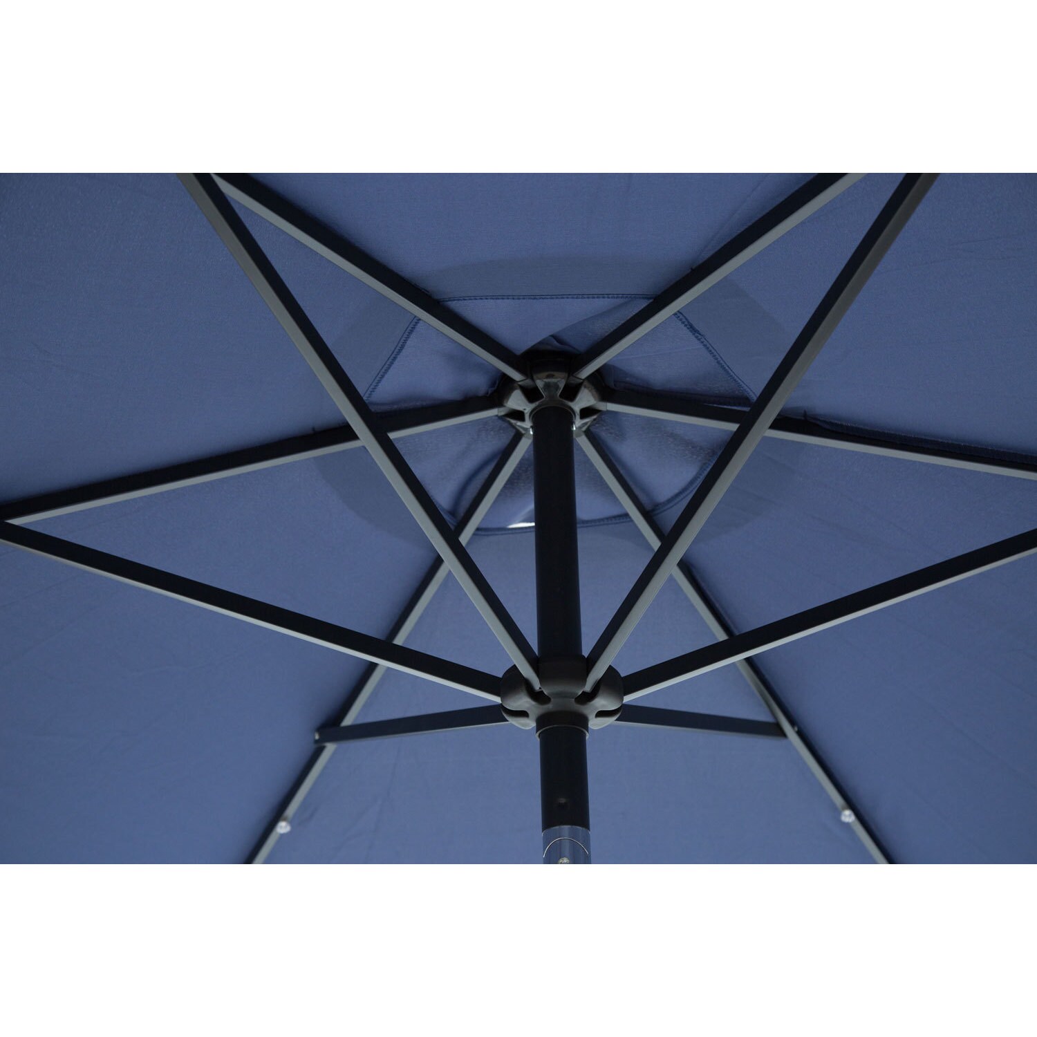 Shop Black Friday Deals On 9 Foot Round Solar Lighted Umbrella Navy Blue Overstock 14217061