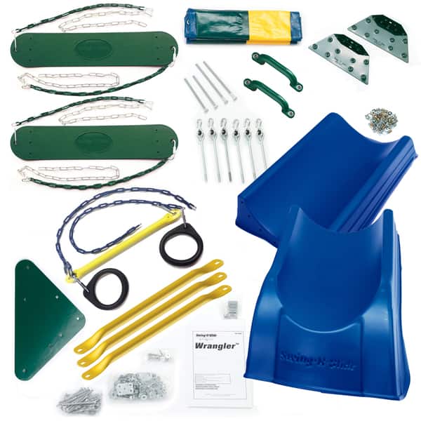 slide 2 of 13, Swing-N-Slide Wrangler Deluxe Swing Set Hardware Kit with 2-Piece Summit Slide (Lumber Not Included)