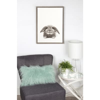 Kate and Laurel Sylvie Animal Canvas Art by Simon Te Tai, 18x24 Gray