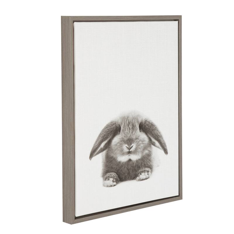 Kate and Laurel Sylvie Animal Canvas Art by Simon Te Tai, 18x24 Gray