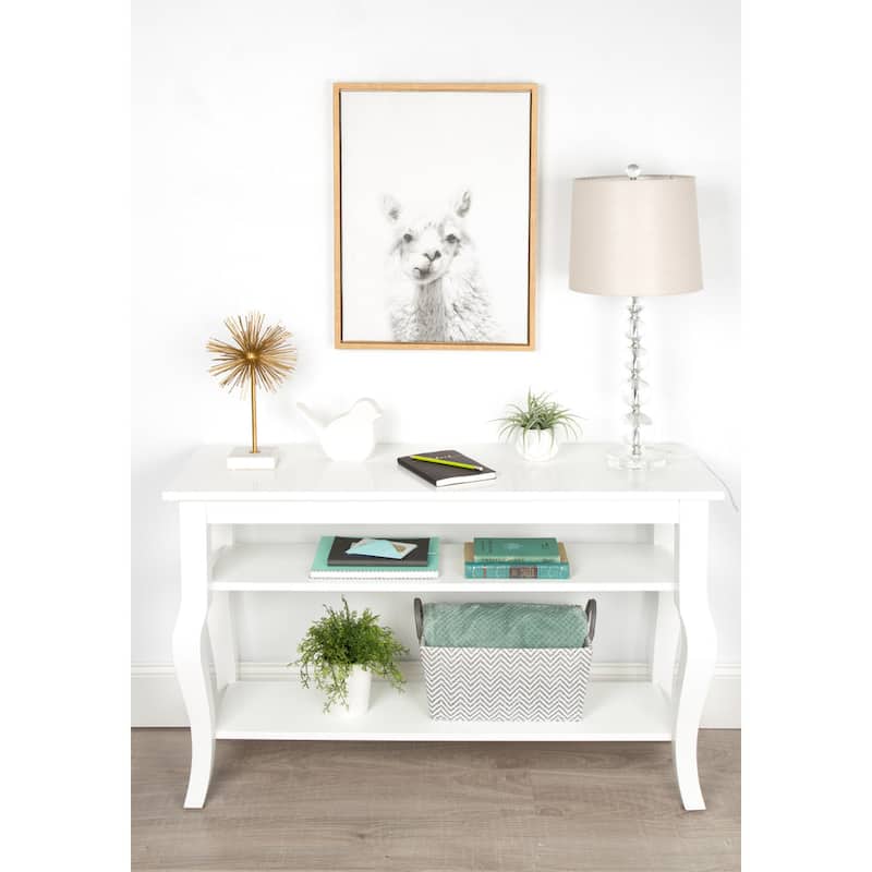 Kate and Laurel Sylvie Animal Black and White Portrait Framed Canvas Wall Art by Simon Te Tai, 18x24 Natural