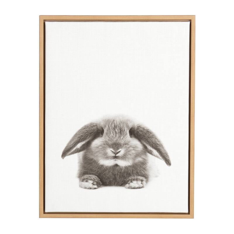 Kate and Laurel Sylvie Rabbit Framed Canvas by Simon Te Tai
