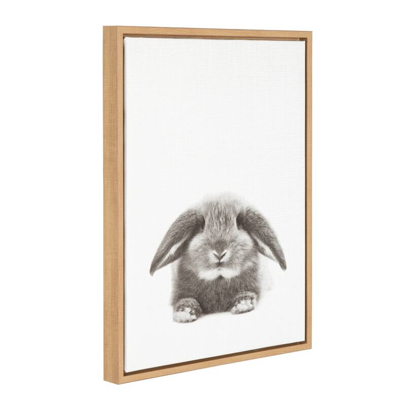 Kate and Laurel Sylvie Rabbit Framed Canvas by Simon Te Tai