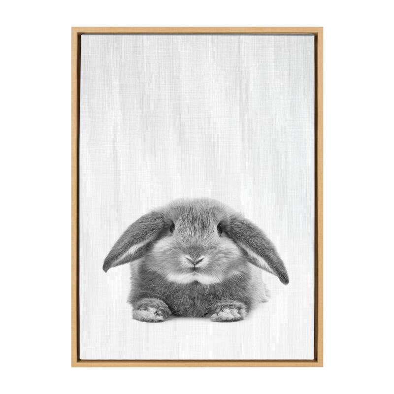 Kate and Laurel Sylvie Rabbit Framed Canvas by Simon Te Tai