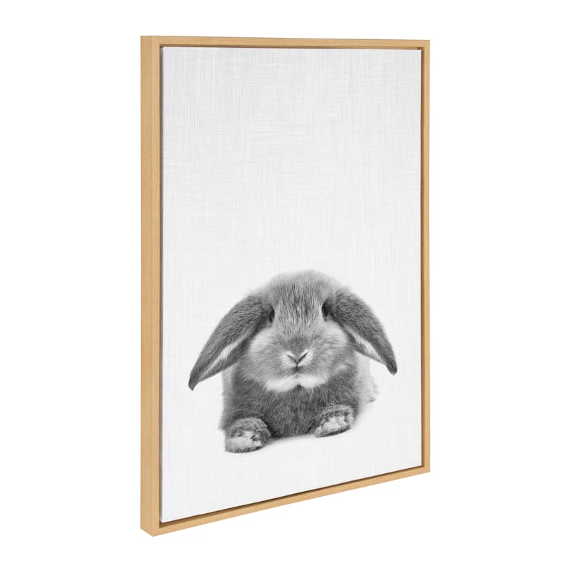 Kate and Laurel Sylvie Rabbit Framed Canvas by Simon Te Tai