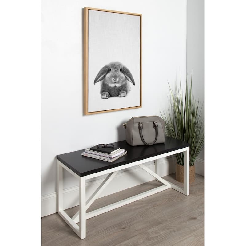 Kate and Laurel Sylvie Rabbit Framed Canvas by Simon Te Tai