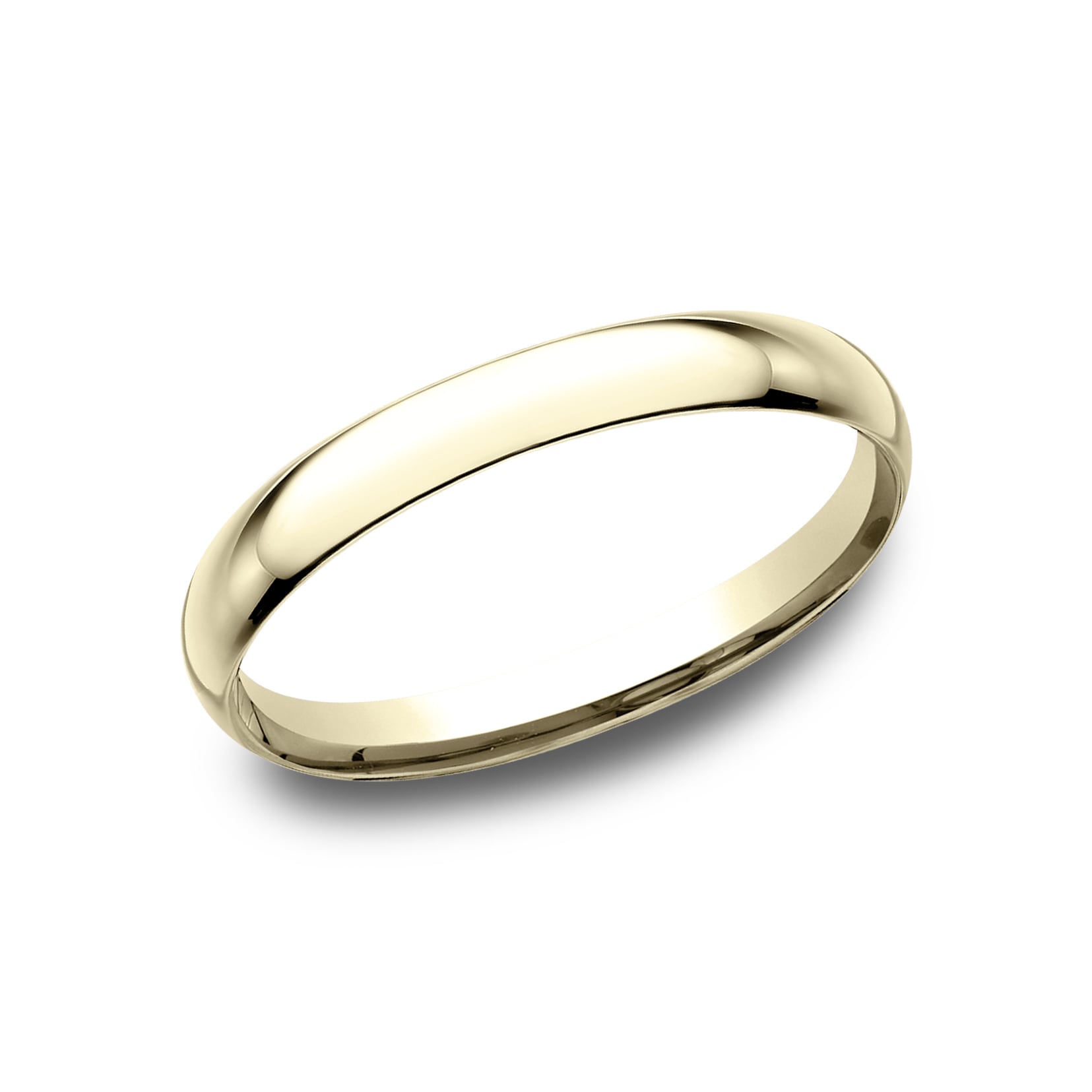 14K Yellow Gold 2mm Lightweight Comfort Fit Band Ring