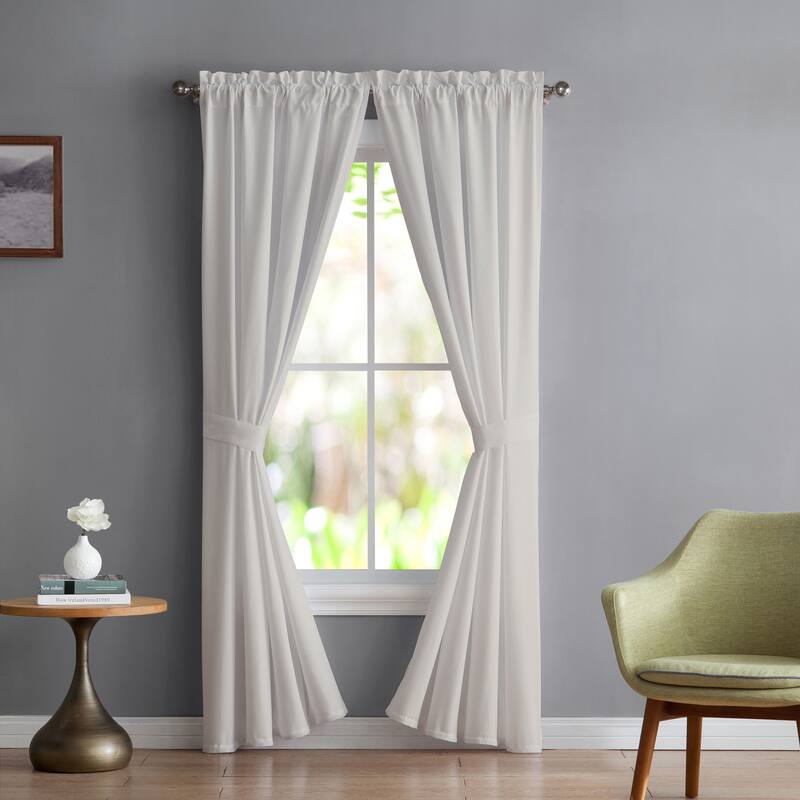 Levinsohn Microfiber Curtain Panel - 42 x 96 - 96 Inches - Ivory