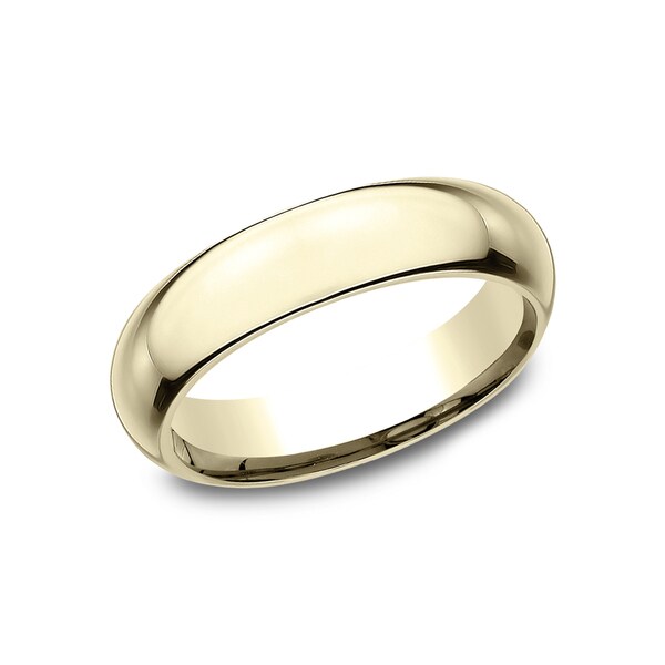 Women's 5mm 18K Yellow Gold High Domed Comfort-Fit Wedding Band - 18K Yellow Gold