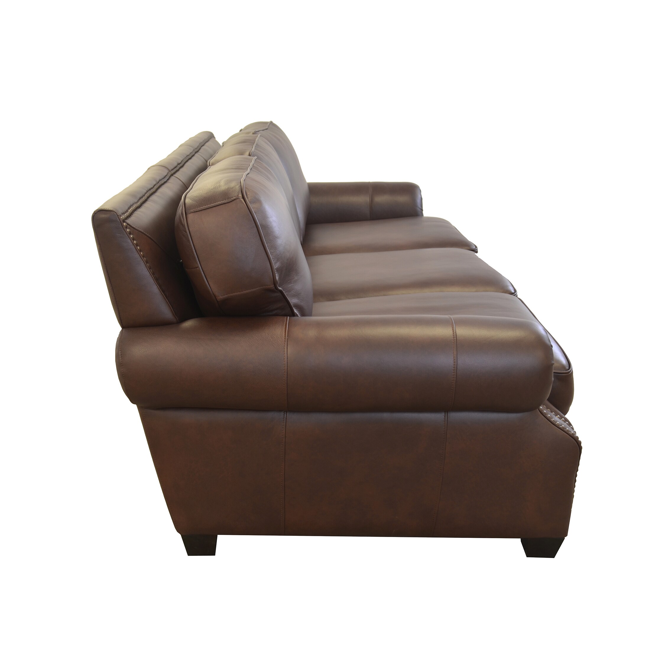 Middleton Genuine Top Grain Leather Nailhead Trimmed Sofa Bed