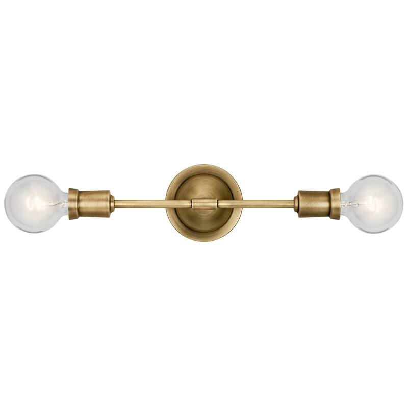 Kichler Lighting Armstrong 2-light Natural Brass Wall Sconce
