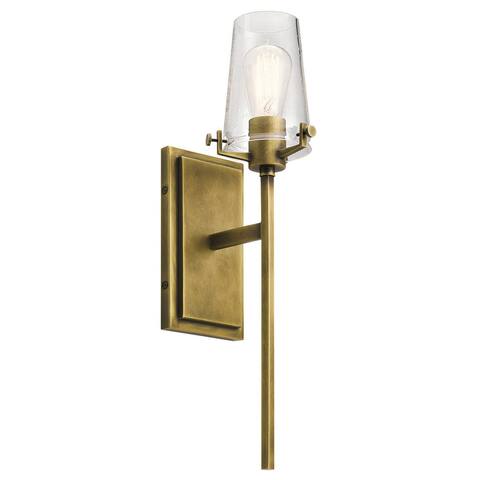 Kichler Lighting Alton Collection 1-light Natural Brass Wall Sconce