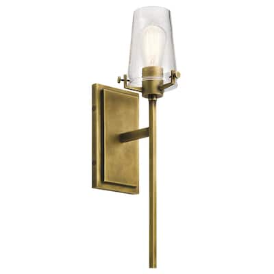 Kichler Lighting Alton Collection 1-light Natural Brass Wall Sconce