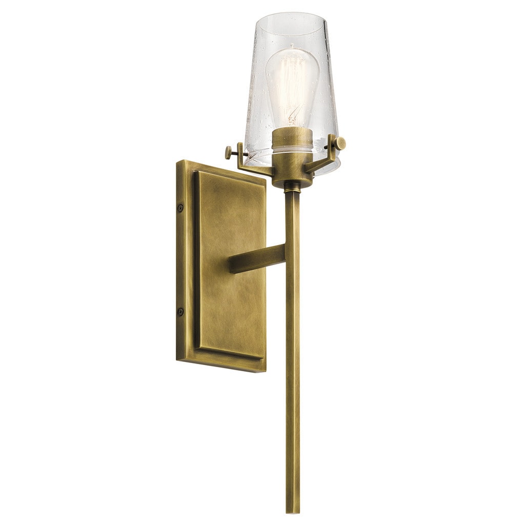 Kichler Lighting Alton collection 1-light Natural Brass Wall Sconce