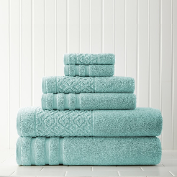 Amrapur Overseas Trellis Jacquard Border 6-piece Towel Set