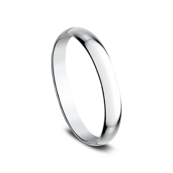 Plain Wedding Band Mens and Womens 18k White Gold 2.5mm Wide Wedding ...