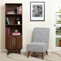 Simple Living Ashfield Mid-Century Walnut Finish Bookcase