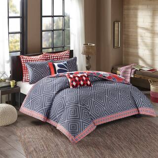 Natori Duvet Covers For Less Josie By Natori Diamond Geo Cotton Printed Reversible Duvet Cover