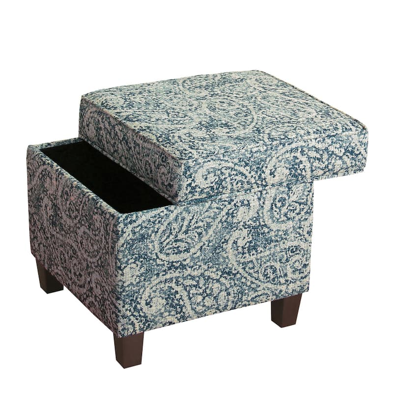 Carson Carrington Hnifsdalur Square Storage Ottoman Wood Legs