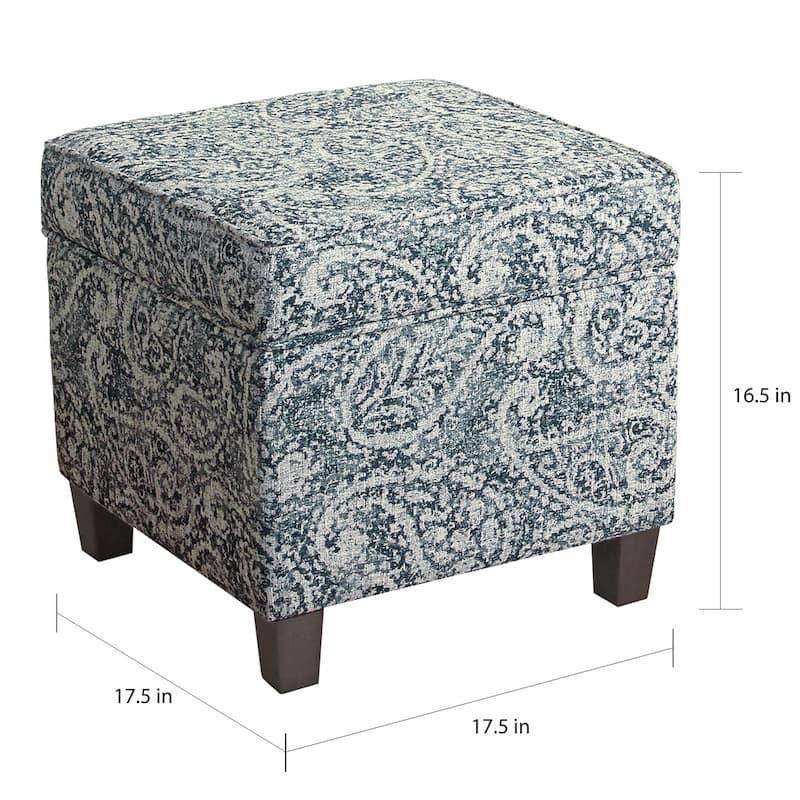 Carson Carrington Hnifsdalur Square Storage Ottoman Wood Legs