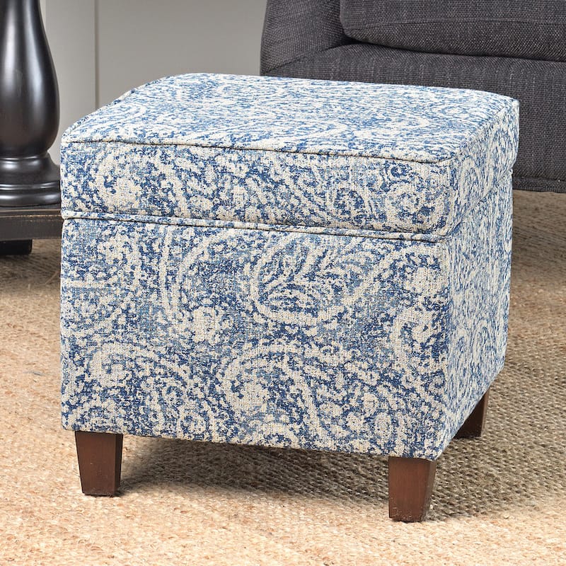 Carson Carrington Hnifsdalur Square Storage Ottoman Wood Legs