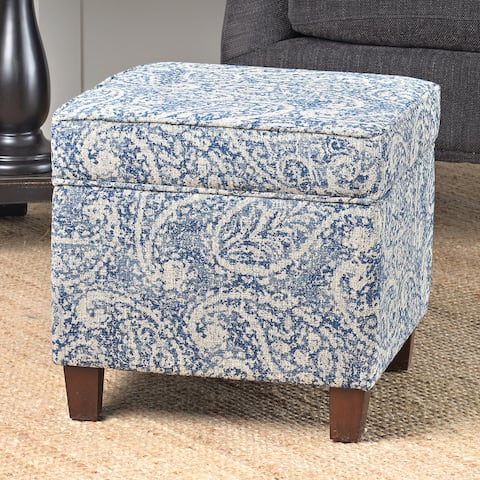Carson Carrington Hnifsdalur Square Storage Ottoman Wood Legs