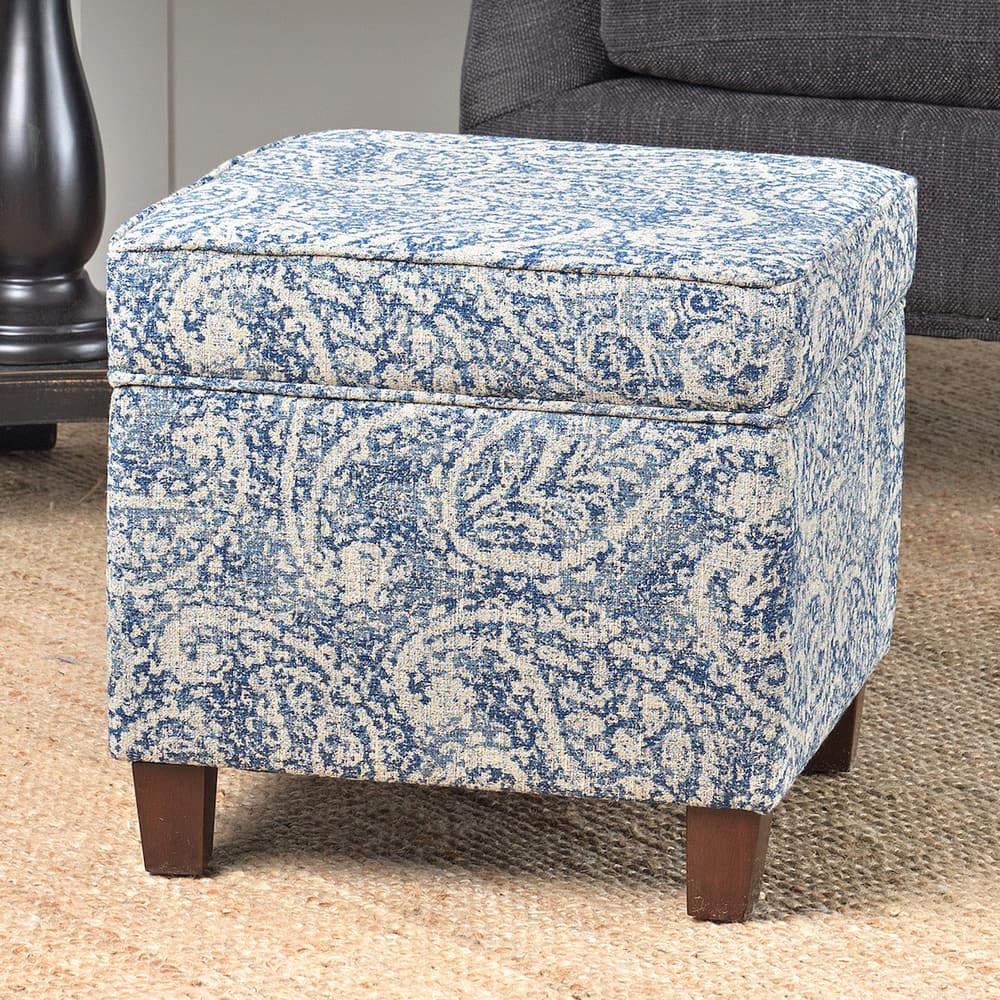 Carson Carrington Hnifsdalur Square Storage Ottoman Wood Legs