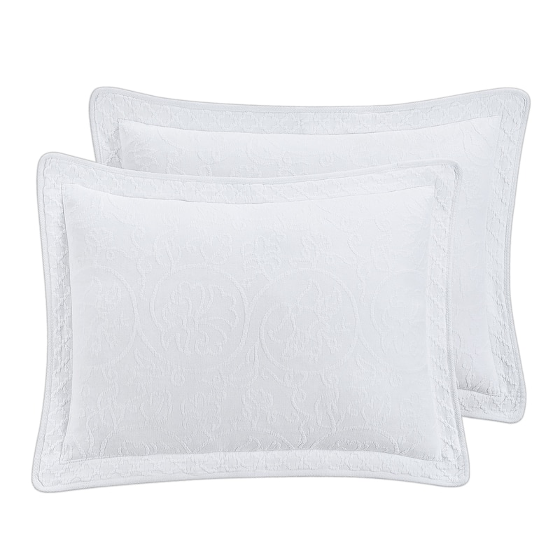 Williamsburg Richmond Embroidered Cotton Sham - White - Standard - Single