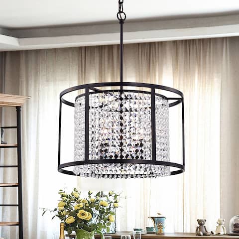 Antique Bronze 16-inch Round Pendant Chandelier - 10' x 17' x 26'