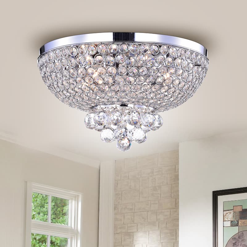 Jassko Chrome 14-inch Hemisphere Ceiling Lamp