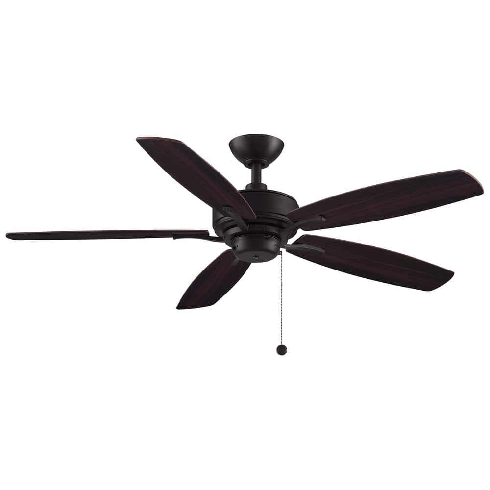Aire Deluxe - 52 inch Ceiling Fan with reversible Walnut blades - Dark Bronze