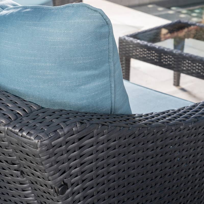 Antibes Outdoor Wicker Club Chairs (Set of 2) by Christopher Knight Home