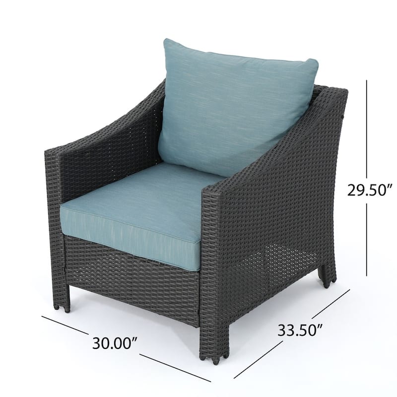Antibes Outdoor Wicker Club Chairs (Set of 2) by Christopher Knight Home